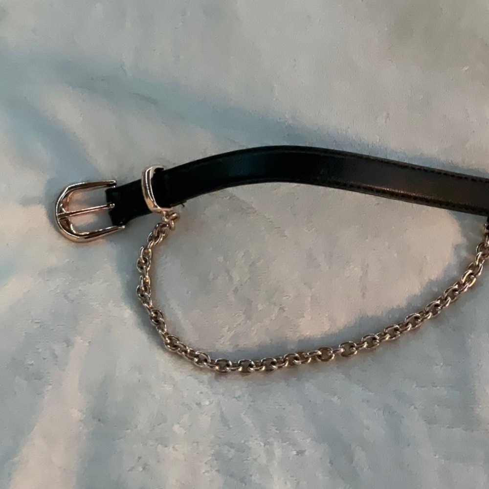 H&M thin chain leather belt